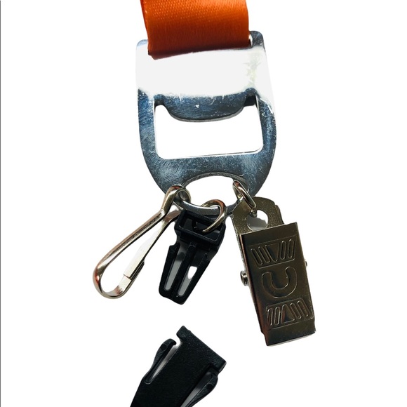 Hooters Lanyard Bottle Opener Phone Keys ID MP3 Orange Logo Owl Nylon New Tags - Picture 6 of 6
